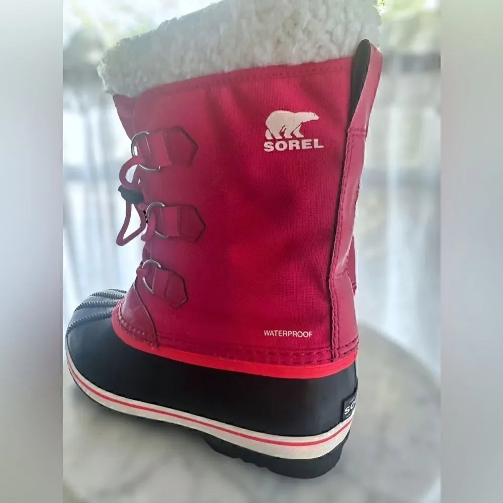 Sorel Yoot Pac Waterproof Nylon Winter Snow Boots Bright Rose Size 4